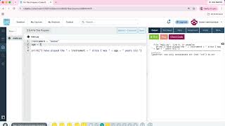 Arduino + python 2.5.4 სავარჯიშო - Fix this program / codehs.com / პროგრამირება 