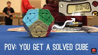 POV: You get a solved cube / 0.04 Megaminx solve
