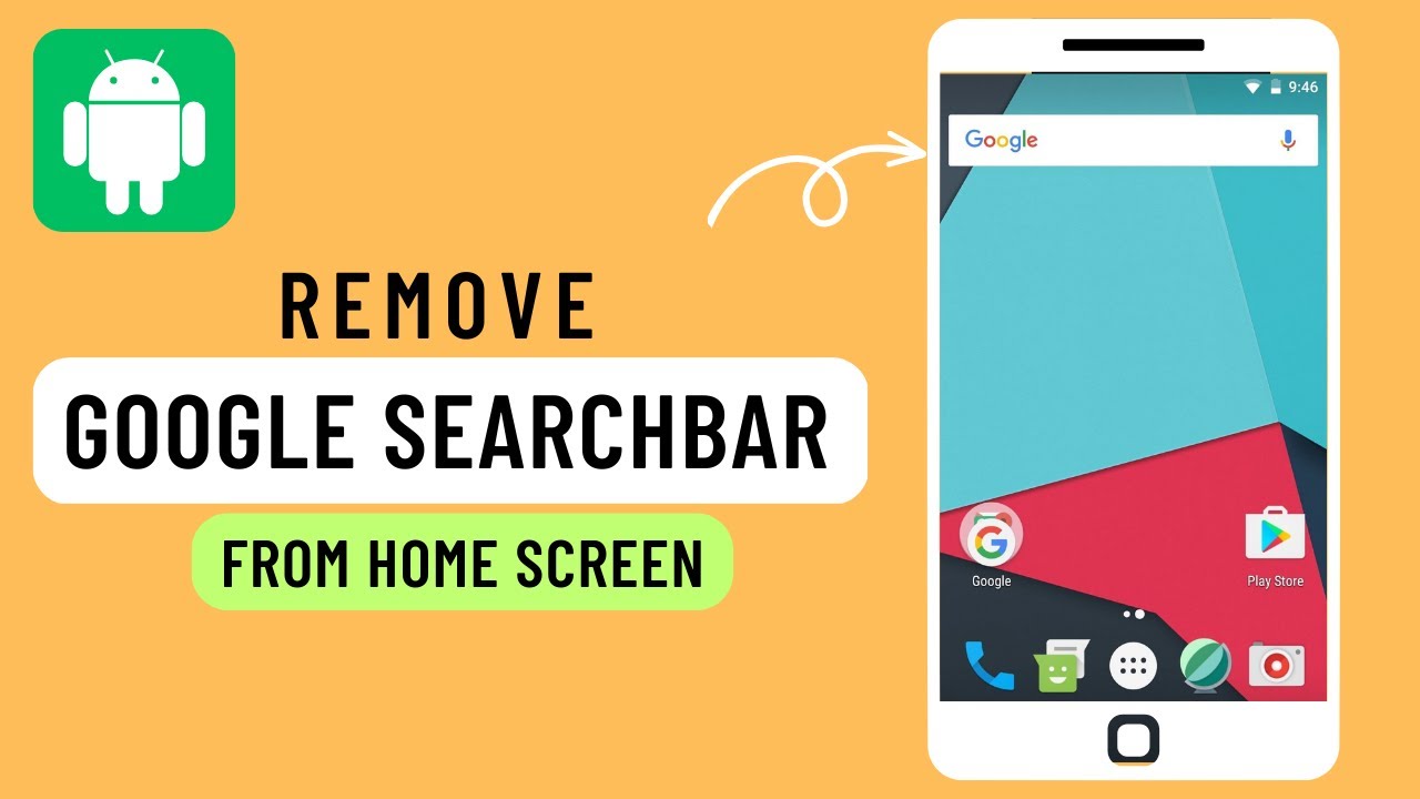 How To Remove Google Search Bar From Home Screen Android Tutorial