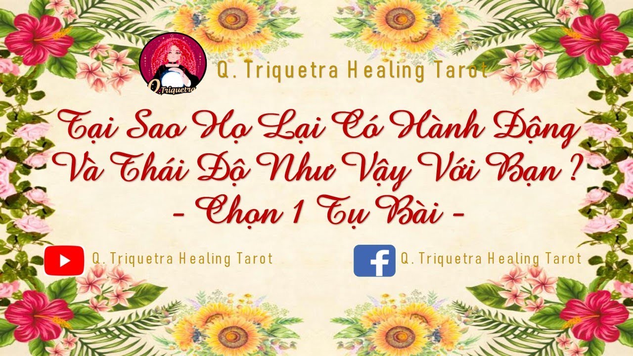 Tại Sao Họ Lại Có Hành Động Và Thái Độ Như Vậy Với Bạn ? *Chọn Tụ Bài*