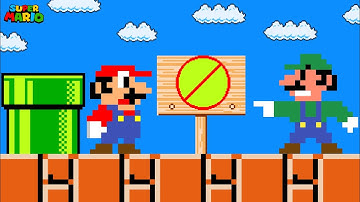 Super Mario Bros., but the color GREEN Is Forbidden
