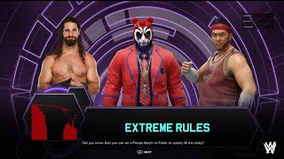 WWE Seth Franklin Rollins vs SMJ vs BIYAN In Tuesday Night Roit EXTREME RULES Match