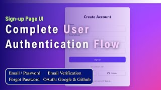 #4 Sign-up Page - Complete User Authentication Flow