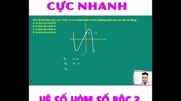 youtube Shorts 3 BƯỚC CỰC NHANH XÉT DẤU HỆ SỐ HÀM SỐ BẬC 3 #shorts