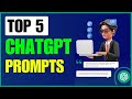 Top 5 Game Changing ChatGPT Prompts Every Developer Needs in 2025!