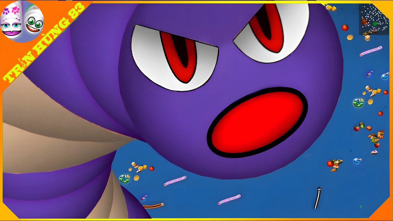 🐍WORMSZONE.IO | ГИГАНТСКАЯ ЗМЕЯ-ПОЛЗУЧОК ТОП 01 / Эпический геймплей Worms Zone! | Trần Hùng 83