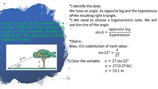 Word Problems involving Trigonometric Ratios