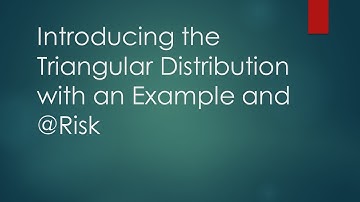 Introducing the Triangular Distribution with an Example and @Risk