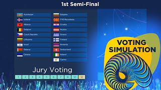 ESC 2018 - 1st Semi-Final - Full Voting Simulation