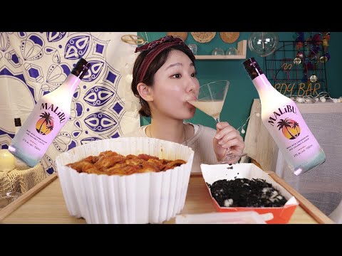 [ASMR] 첫 취중 ASMR😵 | 맵찔이의 엽떡 오리지널 맛 도전!! (Ft. 말리부)