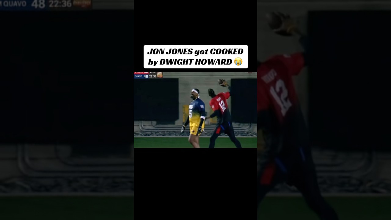 JON JONES GOT COOKED BY DWIGHT HOWARD IN FOOTBALL😂 