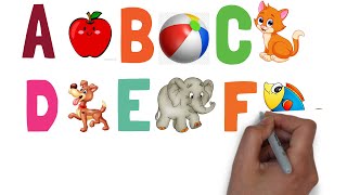 [compilation]a to z alphabets |abcd learning| coloring and drwaing abc for kids |ABC song,123 part