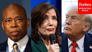 Hochul Asked If It's Coincidence Trump Tried To Kill Congestion Pricing Same Day Adams Went To Court