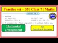 Practice set 35 class 7 math's | Horizontal arrangement
