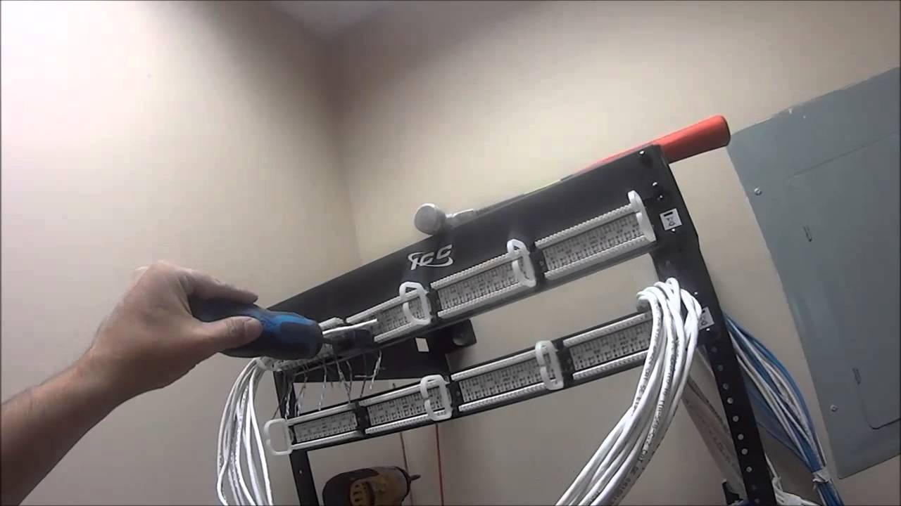 POV network rack and patch panel install HD 720p 30fps - YouTube
