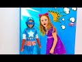 Nastya turns into magic costumes for children and helps