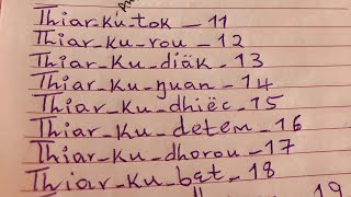 Counting Numbers from 1 to 20 In Dinka language 🇸🇸.