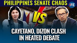 Pia Vs Dizon Sharp Exchange Erupts Between Cayetano And Dizon In Senate Session