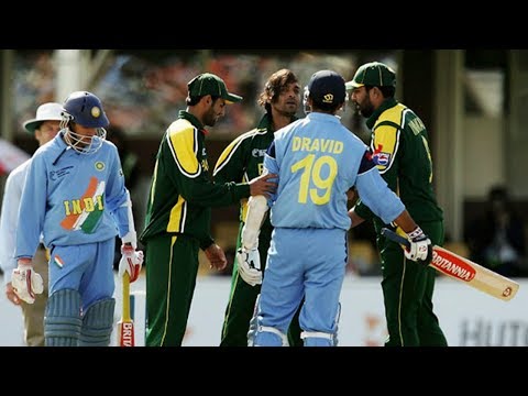 Cricket Fight - Shoaib Akhtar vs Rahul Dravid || India VS Pakistan Cricket
