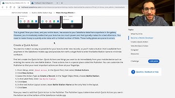 Make the App Mobile / Becoming a Salesforce Admin with Trailhead
