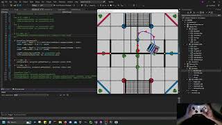 Driving in Vex Simulator with XBox Controller AUBIE1