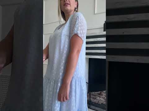 Сукня літня з шифону в ніжно-рожевому кольорі ошатна та урочиста Розміри 48, 50, 52, 54, 56, 58, 60, видео 1