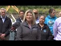 Gov. Bob Ferguson speaks at site of tanker spill in Clallam County