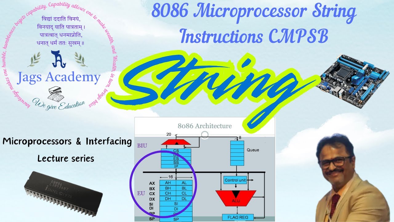 microprocessor programming using python | springerlink... 8086 Microprocessor Assembly Program using String Instruction CMPSB ...