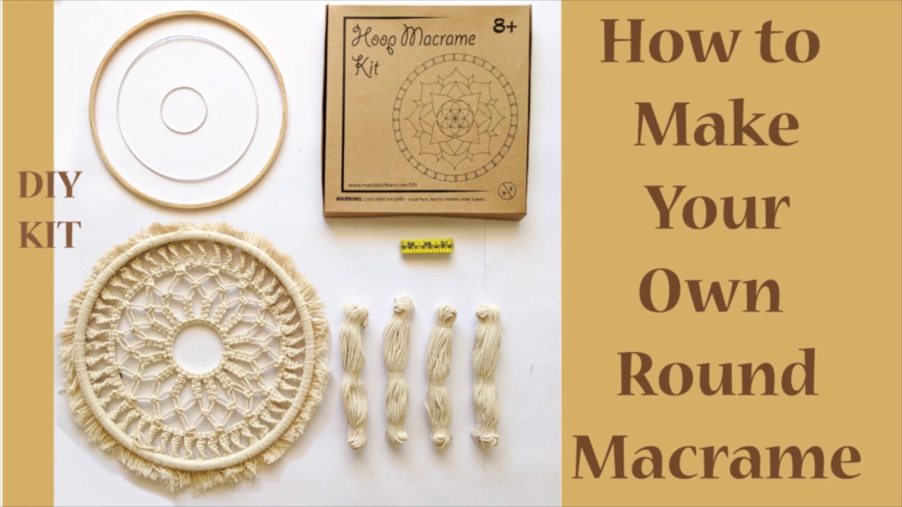 Gray DIY Macrame Kit - Mandala Life ART