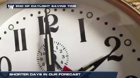 End of Daylight Saving Time