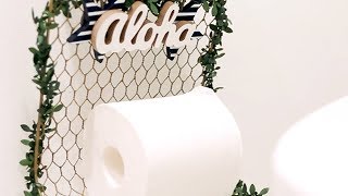 DIY  Toilet Paper Holder＊プチプラで西海岸風に♡１００均の材料で夏っぽい「トイレットペーパーホルダー」