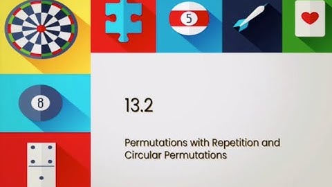 13.2 - Permutations with Repetition and Circular  Permutations