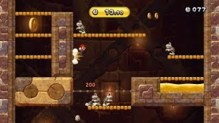 New Super Mario Bros. U - Challenges: Stoneslide Tower Climb - The sublime speed run (Wii U)