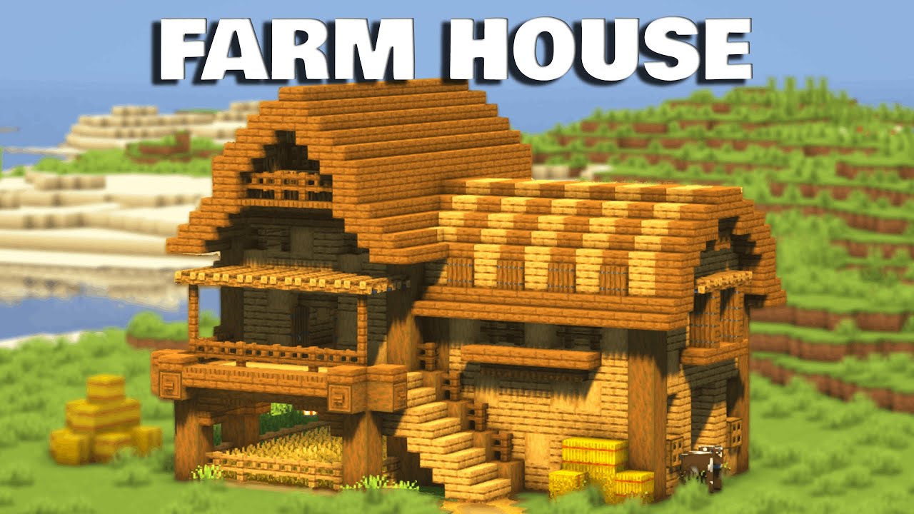 How to build a Survival Farm House in Minecraft! - YouTube