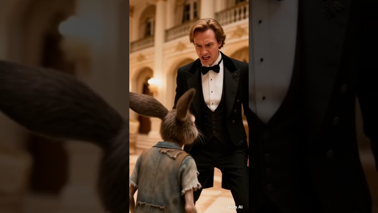 hard working bunny get bullied by a reach man😱but the bunny keep of fighting 