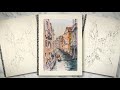 How to Draw a View of Venice | Step by Step Sketching and Painting Process