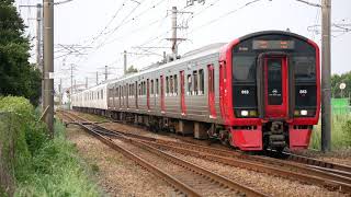 813系1100番台＋817系3000番台×2快速荒尾行き田代駅付近通過