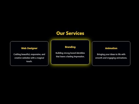 Responsive Service Card Hover Effect Using HTML & CSS | Perfect for Beginners
