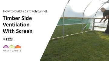 12ft Polytunnel | Timber Mid Rail & Screen Installation | M1223