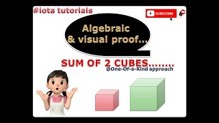 SUM OF TWO CUBES | ALGEBRAIC IDENTITY | VISUAL & ALGEBRAIC PROOF | ONE-OF-A-KIND APPROACH
