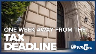 Tax Deadline Less Than One Week Away
