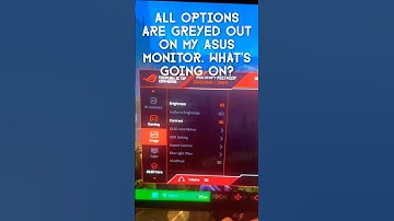 Fixing Options/Settings being grayed out or disabled on your ASUS monitor #asus #monitor #help