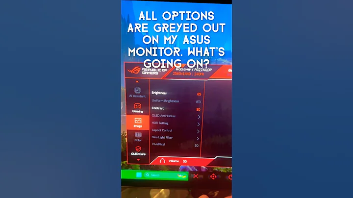 Fixing Options/Settings being grayed out or disabled on your ASUS monitor #asus #monitor #help