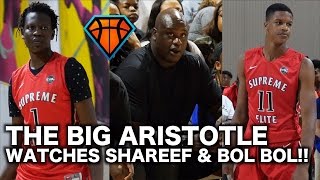 Shaq Watches Shareef \& Bol Bol Get BUCKETS In Atlanta!! | EYBL Session 3 Highlights