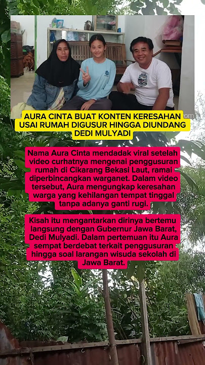 Aura Cinta Buat Konten Keresahan Usai Rumah Digusur hingga Diundang Dedi Mulyadi