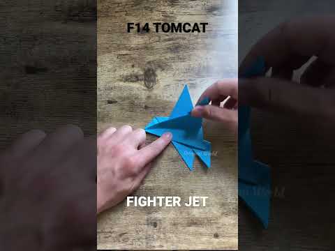 EASY F14 TOMCAT FIGHTER JET ORIGAMI | TOP GUN MAVERICK ORIGAMI | AIRPLANE ORIGAMI | HOW TO FOLD