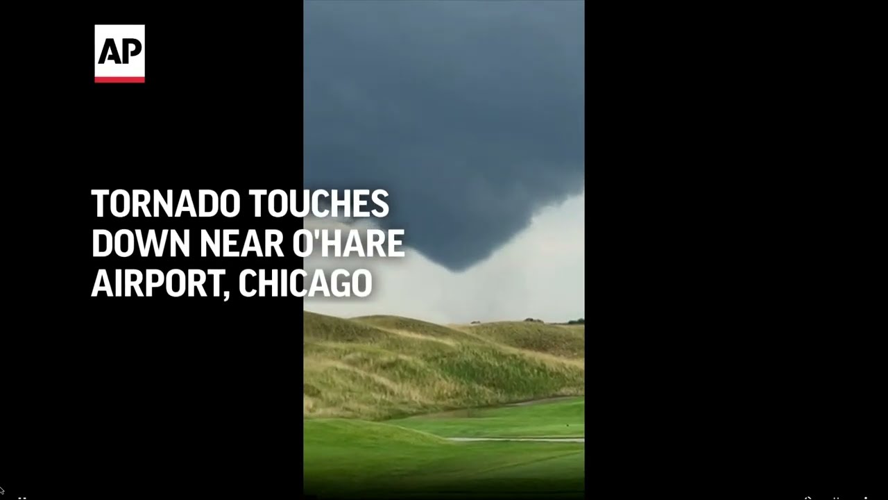 Tornado touched down Wednesday evening near Chicago's O'Hare Airport