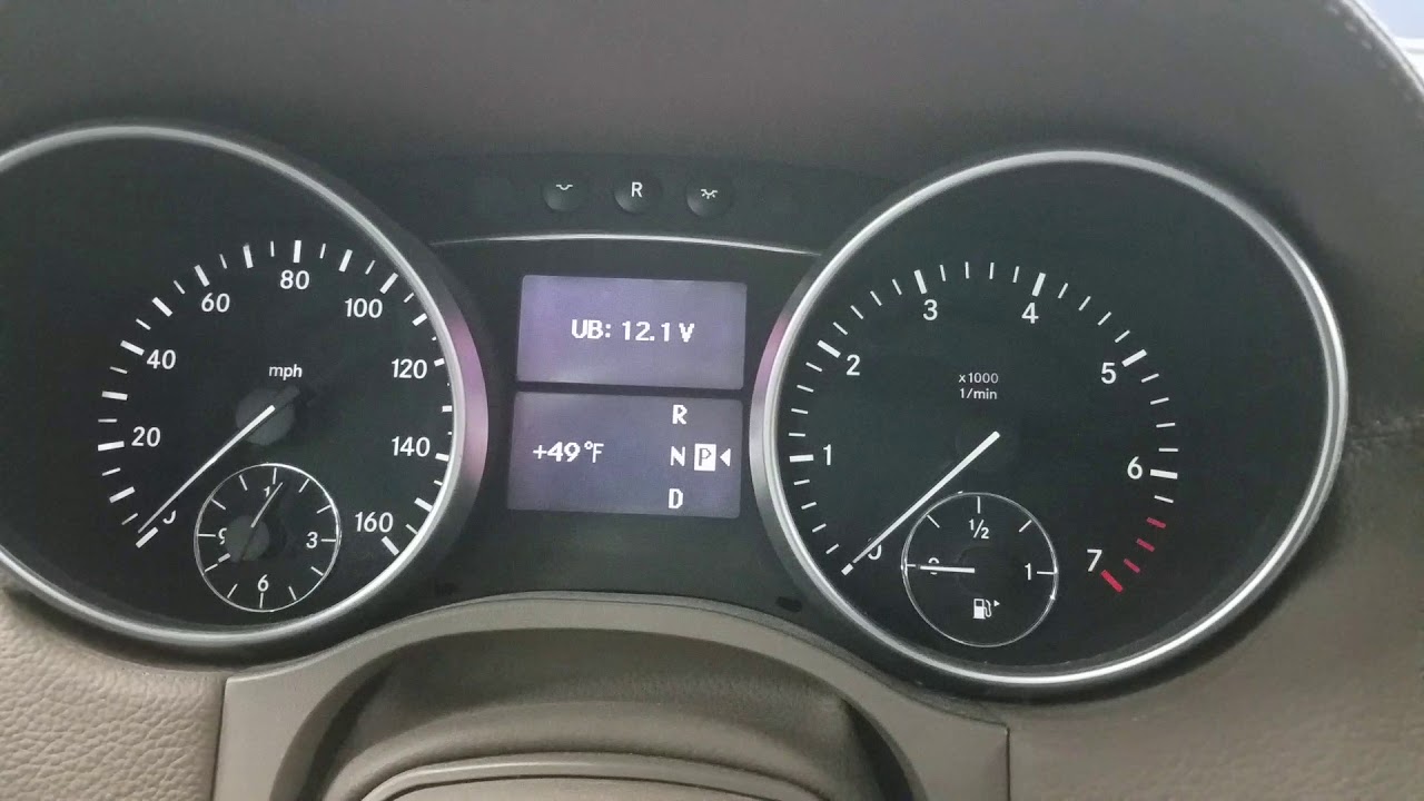 GL450 Service Reset and Menu's in cluster. YouTube