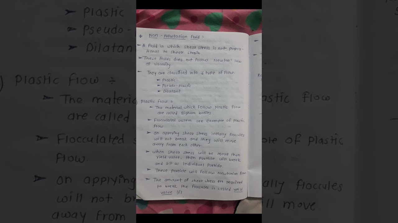 Rheology | Newtonian fluid  | non newtonian fluid