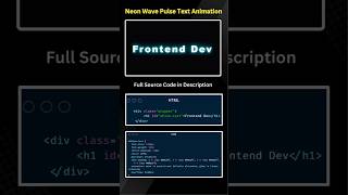 Neon Wave Text Animation ✨ | HTML CSS JavaScript Typing Effect
